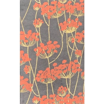Red Flower on Twig Hand Stitched Notebook