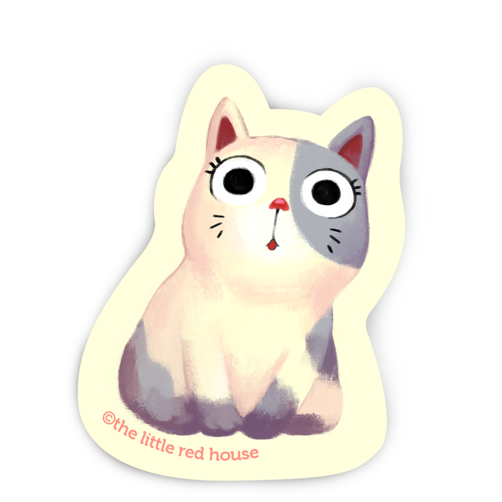 Chubby Cat Vinyl Sticker *