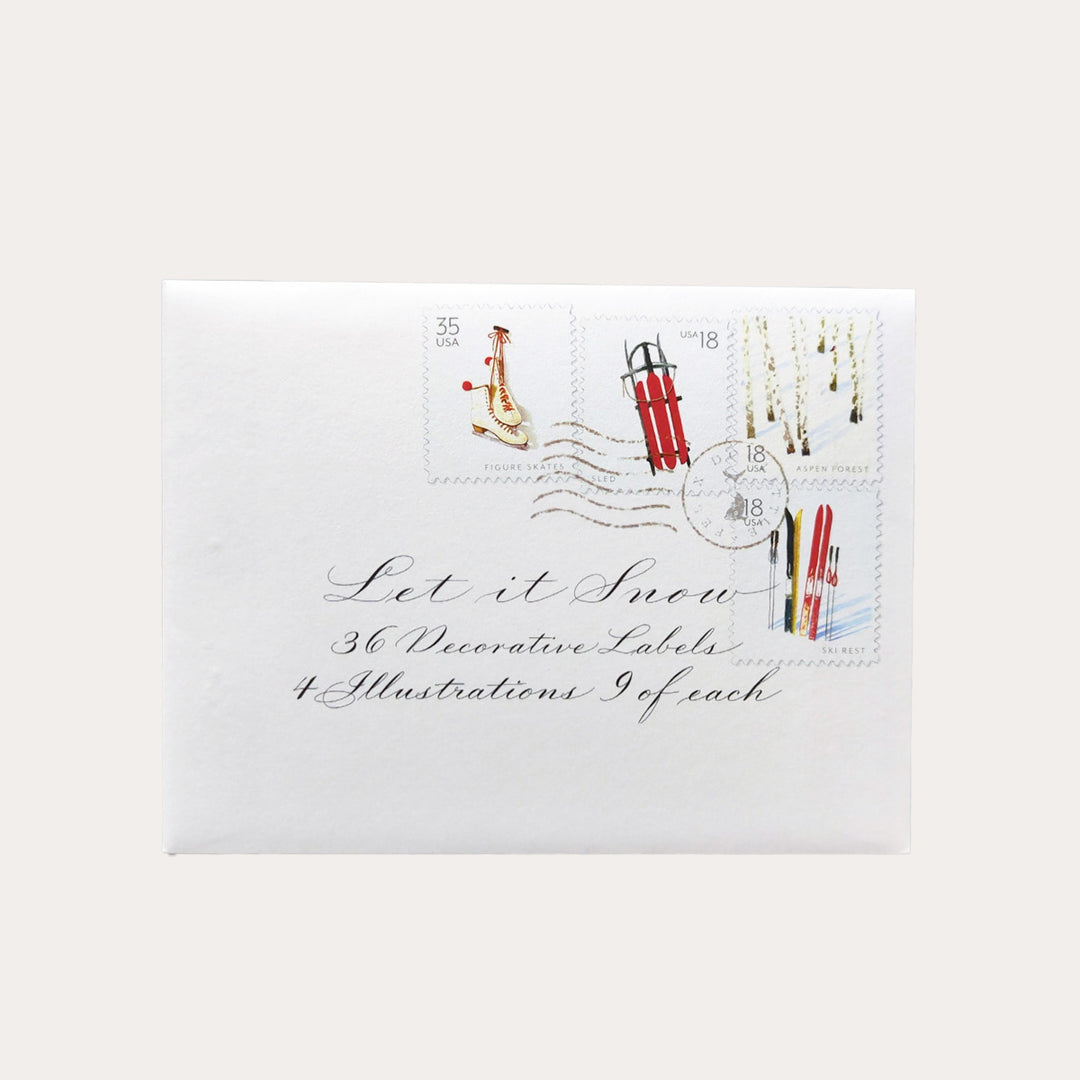 Let It Snow | Decorative Label Stickers | Set of 36 *
