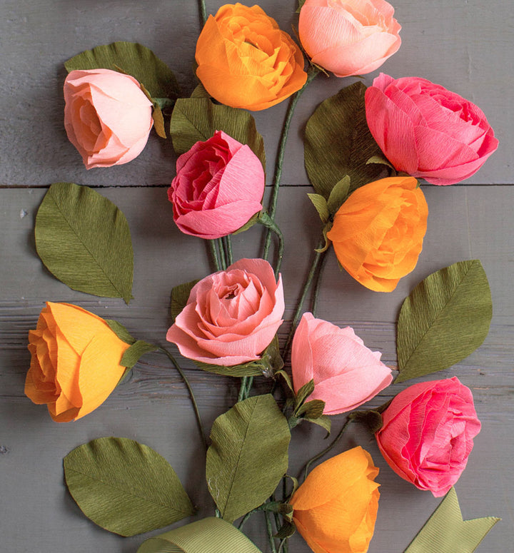 Ranunculus | Crepe Paper Flower Kit