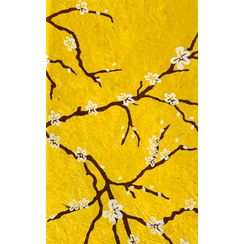 White Peach Blossom Hand Stitched Notebook